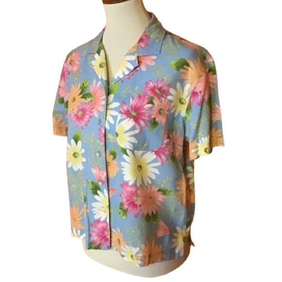 Vintage Y2K Bright Floral Top - Picture 1 of 10